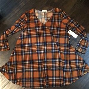 Brand new plaid swing dress
